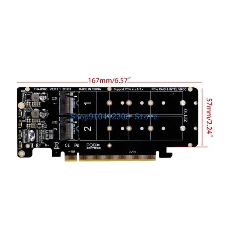 652F M.2 M-키 NVME 디스크용 양면 미니 PCIE X16 확장 어댑터 카드용 SSD