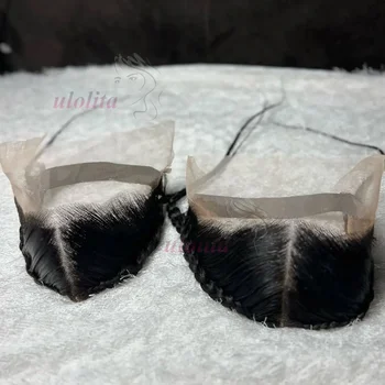 Parrucche frontali in pizzo dritto 13x4 senza colla con trecce Capelli umani pronti da indossare Parrucca frontale diritta indiana grezza Indossare e andare