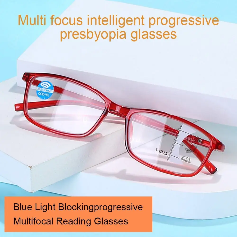 

Fashion Simple Vintage Frame Anti-Blue Light Reading Glasses Progressive Multifocal Ultra Light Glasses