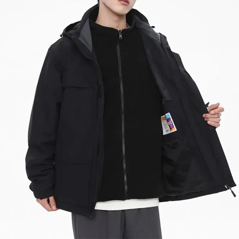 

Hiking Jacket Men Women Windproof Waterproof Outdoor High Quality Casual Windbreaker 2 Pieces Set 3 In 1 Rain Unisex Coat