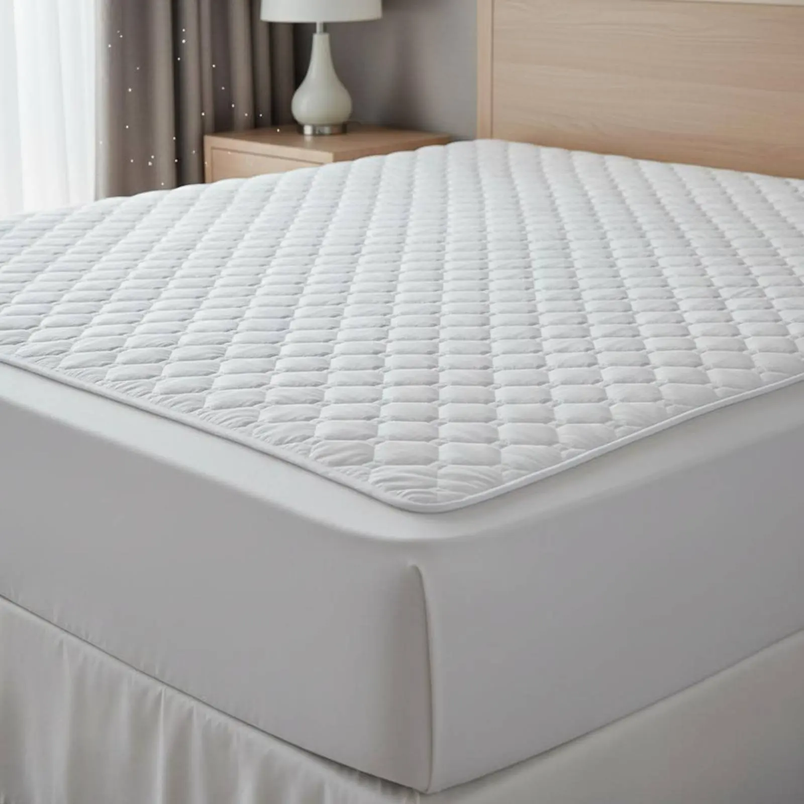 퀼트 매트리스 보호대 통기성 퀼트 매트리스 패드 패딩 침대 토퍼 방습 침구 액세서리 무소음