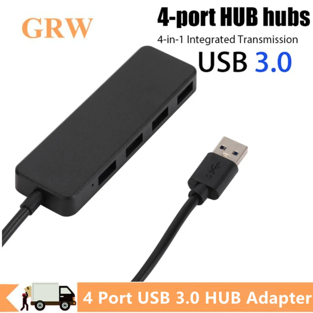 

Grwibeou USB 3.0 HUB 4 Port USB HUB Adapter Expander Multi USB Splitter For PC Laptop Computer Accessories ABS USB Splitter 25cm