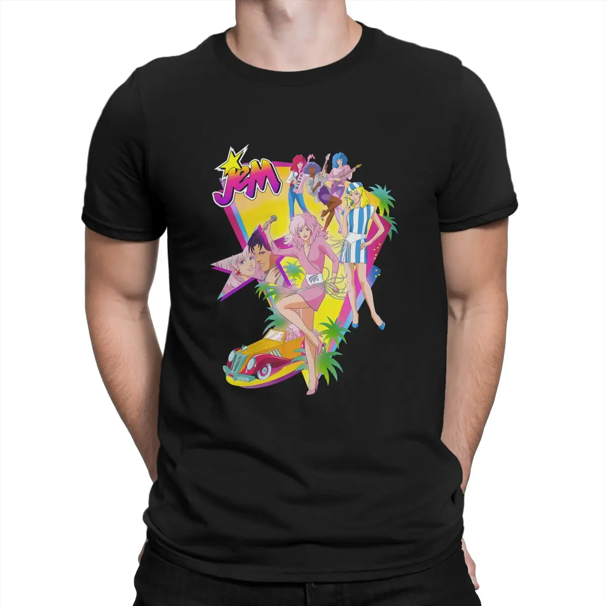 

Classic Men TShirt Jem And The Holograms TV Crewneck Tops 100% Cotton T Shirt Funny Top Quality Gift Idea