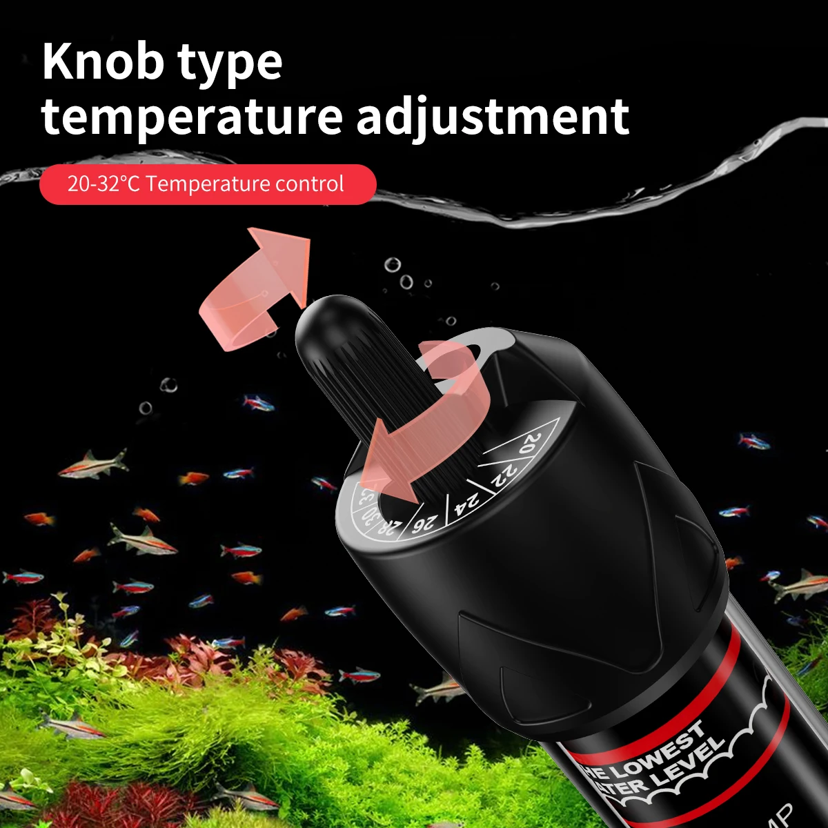 110v-220v Adjustable Temperature Thermostat Heater Rod 2