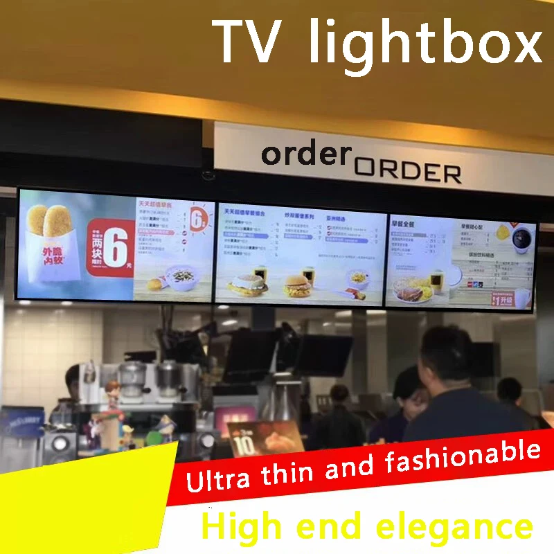 Led Light Box - Slim wandmontage reclame display frame, verlicht menubord voor restaurants, bars en cafés, gehard glas, meerdere maten, zilver/zwart zilver 60x90cm Led Light Box - Slim wandmontage reclame display frame, verlicht menubord voor restaurants, bars en cafés, gehard glas, meerdere maten, zilver/zwart zilver 60x90cm