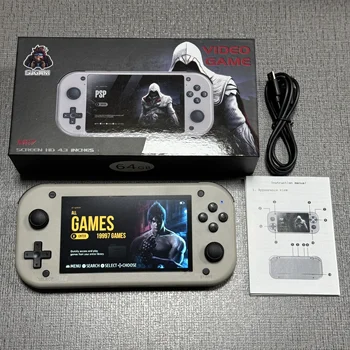 Console per videogiochi portatile M17, lettore video tascabile Linux System open source portatile, console di gioco retrò, 4,3" Tela 64G 128G