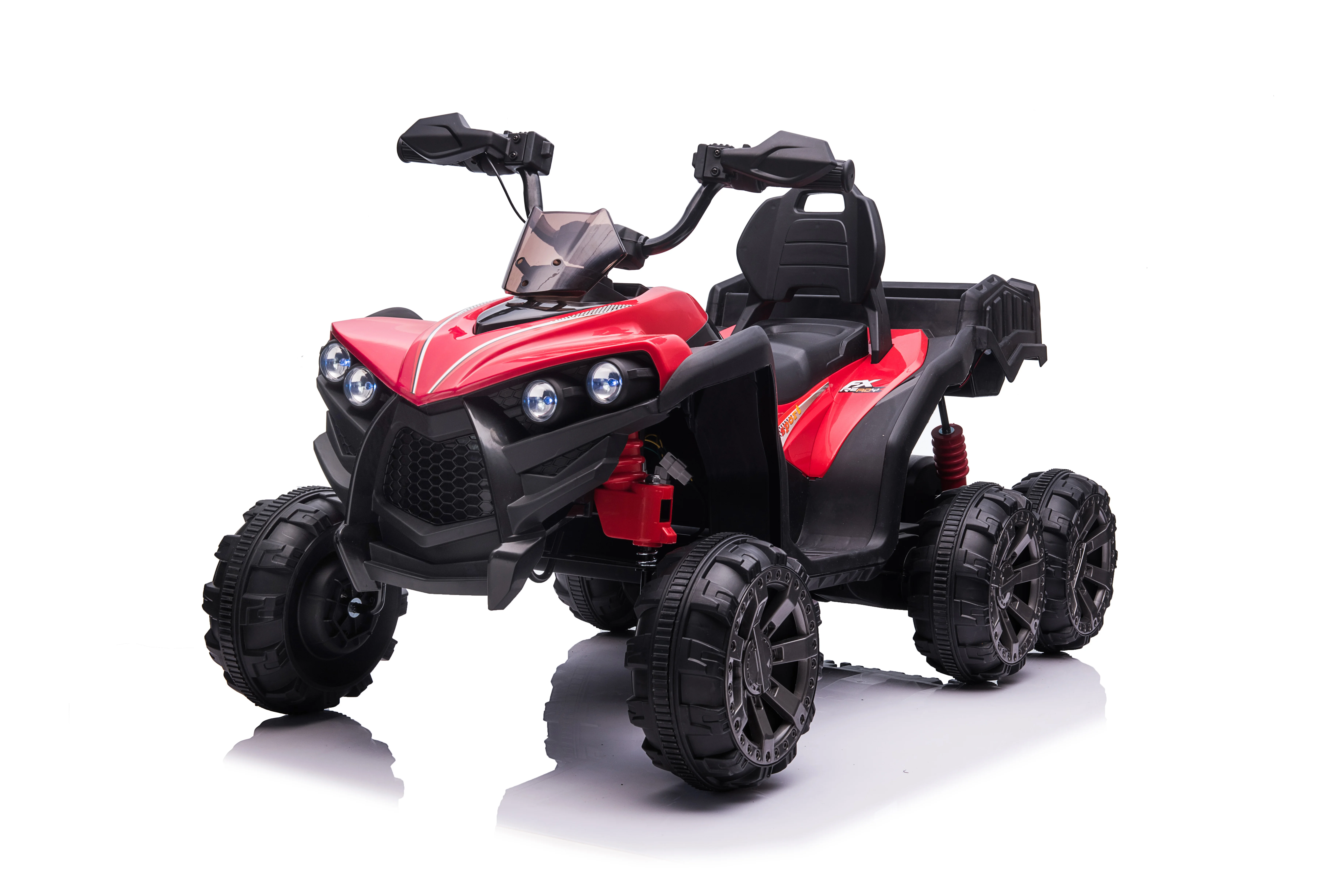 

24V Kids Ride-On Electric ATV, 6-Wheeler Quad Car Toy,Treaded Tires, LED Headlights Electric car for Kids Ride On Car red