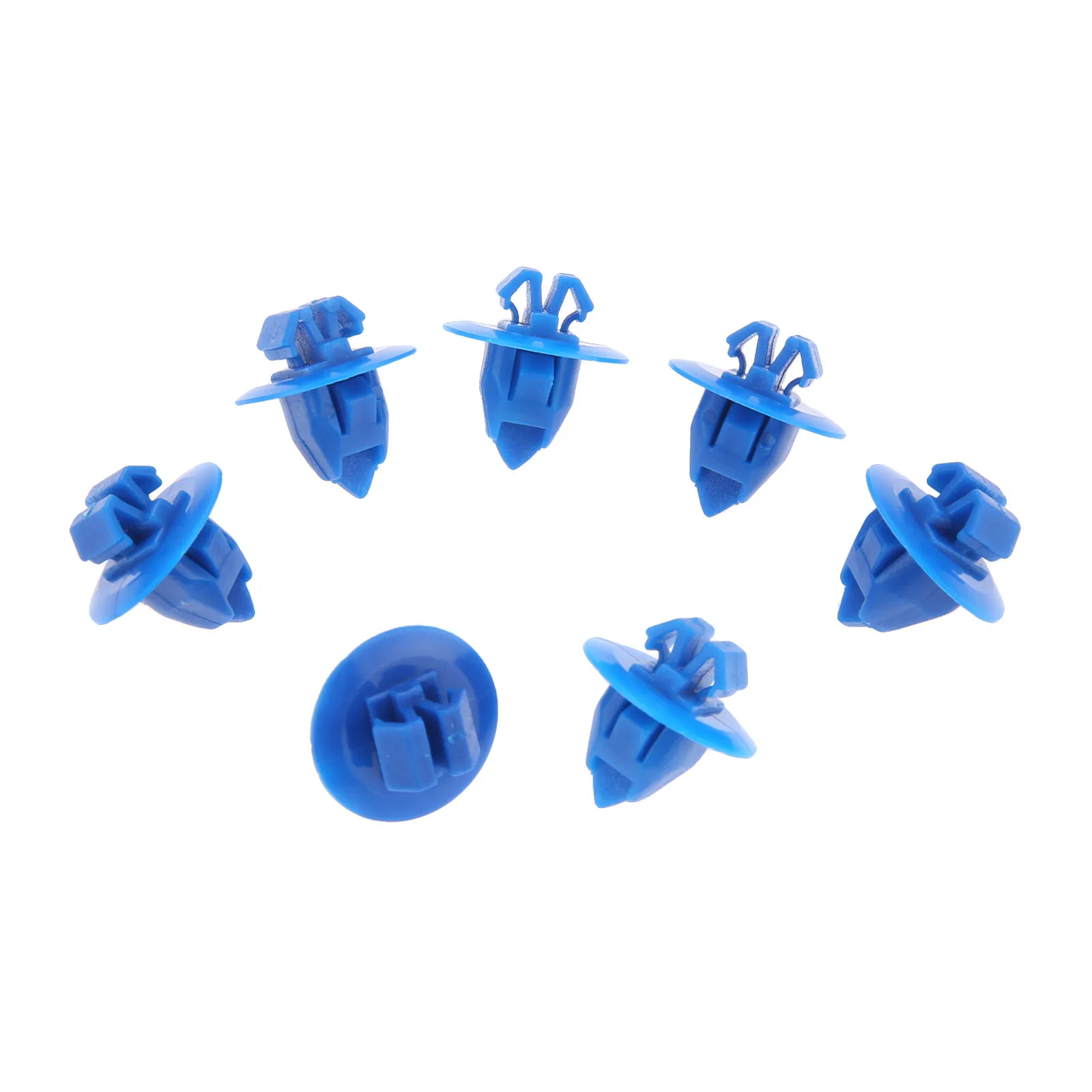 

50PCS Plastic Fasteners Push-in Type Clips 8mm Hole Blue Car Guard Board Shield Retainers Fit Toyota Auto Door Trim