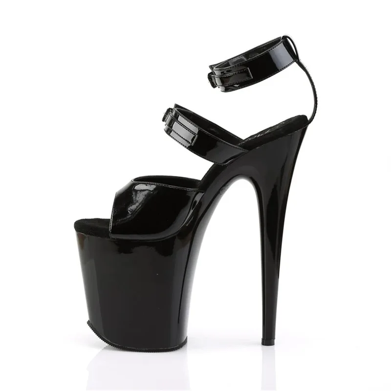 

19cm Ultra High With Crystal High Heels Night Show Catwalk Shoes Solid Color Bride Wedding Shoes Tide LYP
