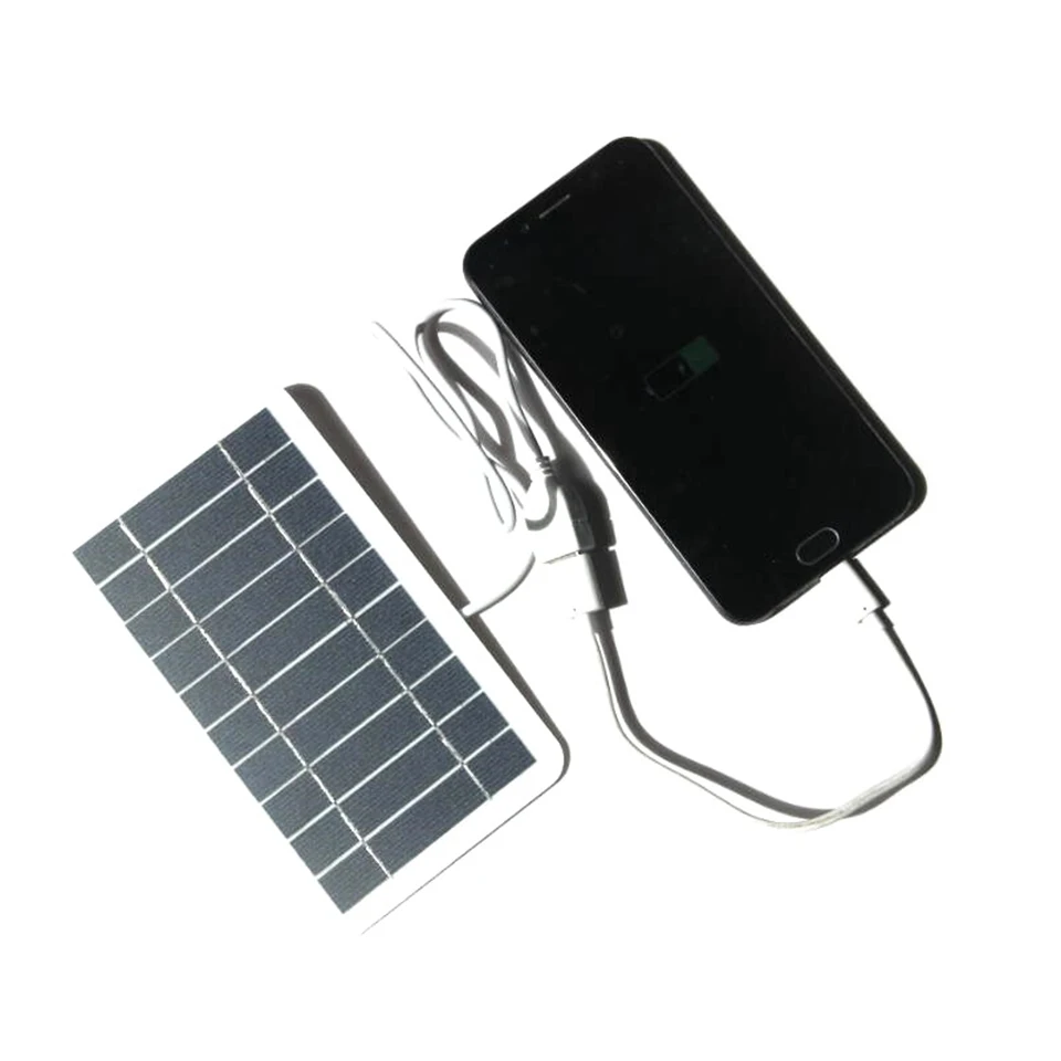 2W 5V 400MA Solar Panel USB Charging Controller For Outdoor Emergency Phone MP3 PAD Battery Charge Portable Power Bank