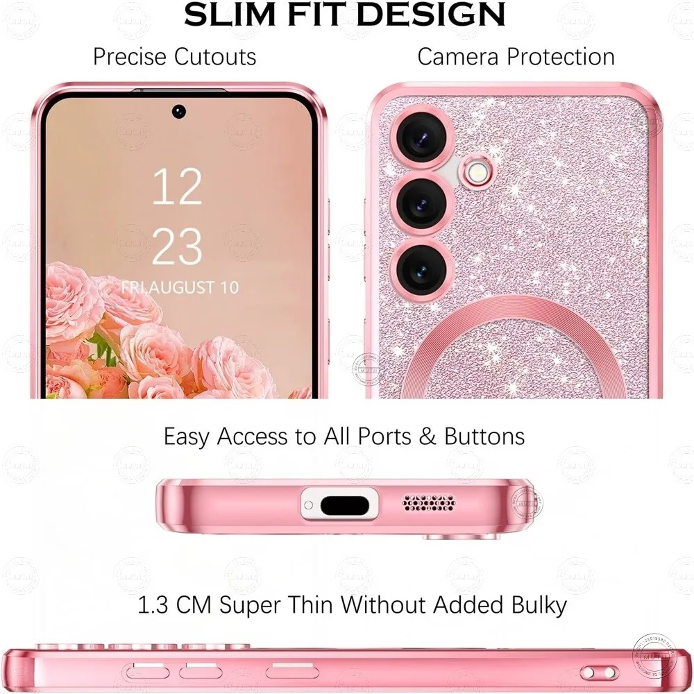 Glitter Bling Magnetic Wireless Case Cover - Ultra Bright Design