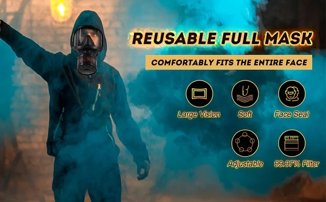 ガスマスク フィルター付き S3b1e0cd212eb4115a2f125096d151