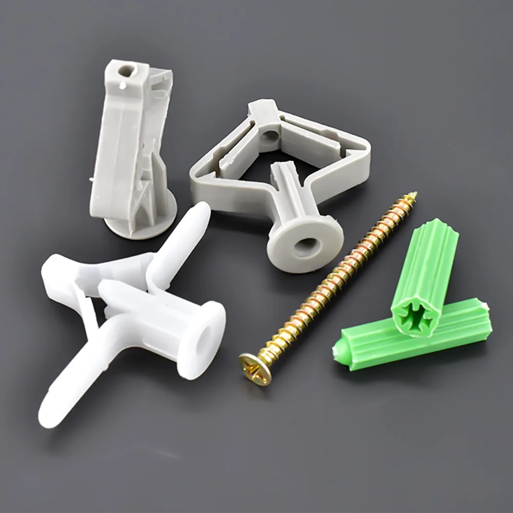 Aircraft Shape Butterfly Type Plastic Gypsum Anchors Expansion Bolts Accessories For Curtain Gypsum Board Hollow Wall Pipe Plug