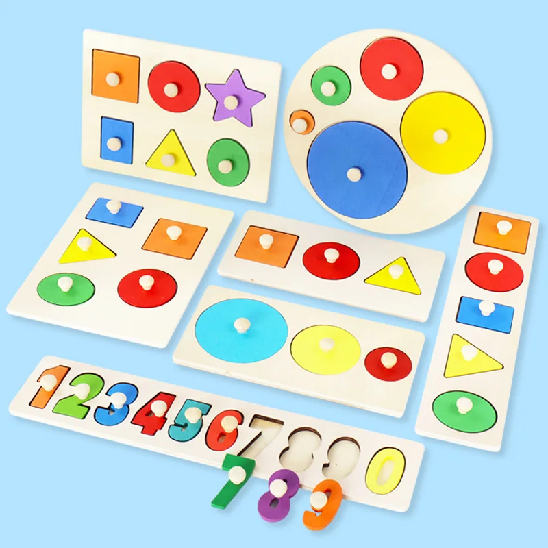 Wooden Puzzle Montessori Toy for Baby 2 6Y Kid Geometric Shape Color Sorter Puzzle Matching Game Children Early Educational (detail 3)