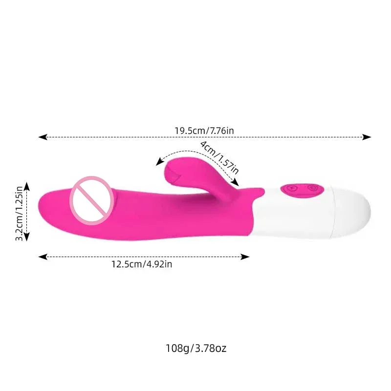 Rabbit Vibrator for Women G Spot Dildo Dual Vibration Silicone Waterproof Female Vagina Clitoris Massager Sex Toys For Women