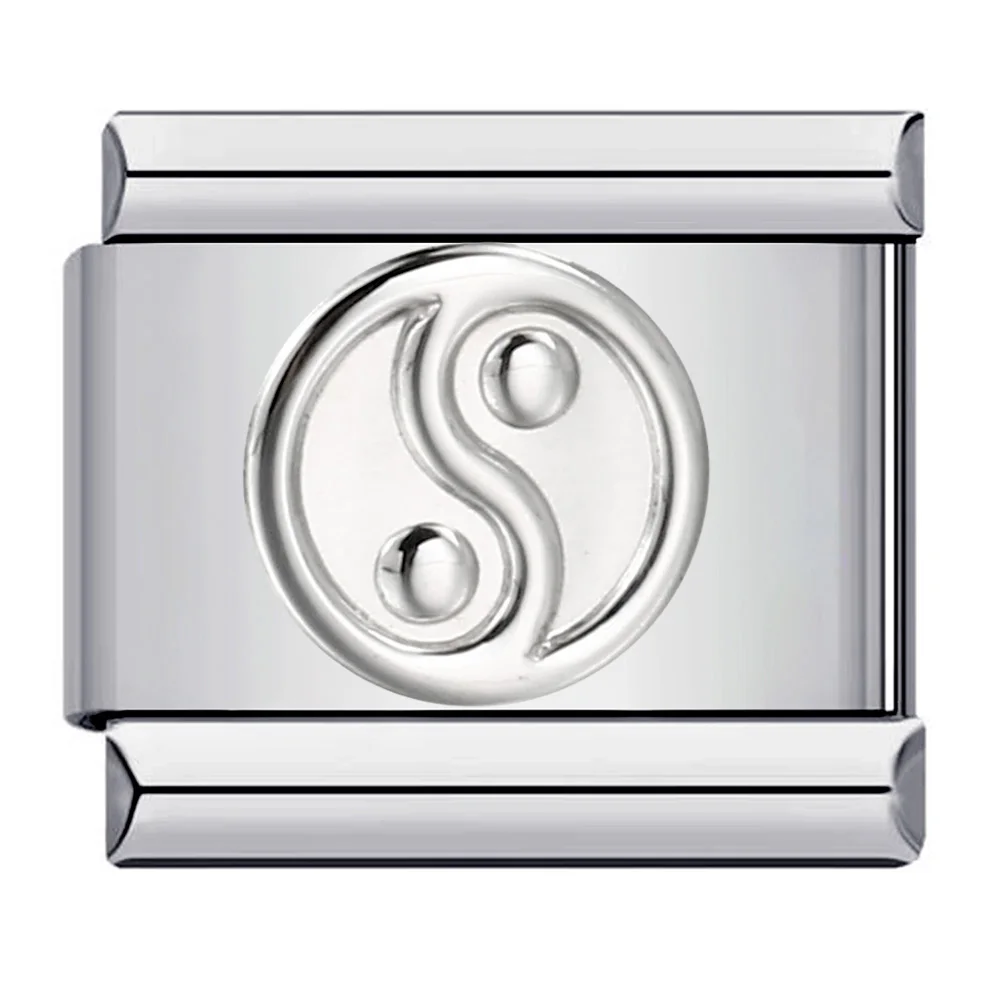 Silver 26-Letter A-Z Custom Charm Bracelet in Italian Stainless Steel