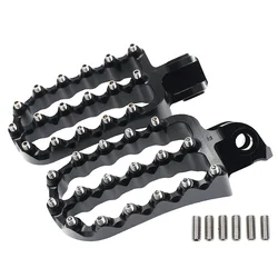Premium Motocross Forged Foot Pegs for Adventure and Enduro Riding (Black)