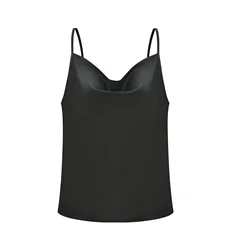2022 novos topos para as mulheres verão de seda cetim blusa camisa das senhoras alças ajustáveis cabresto sexy verde topos para mulher