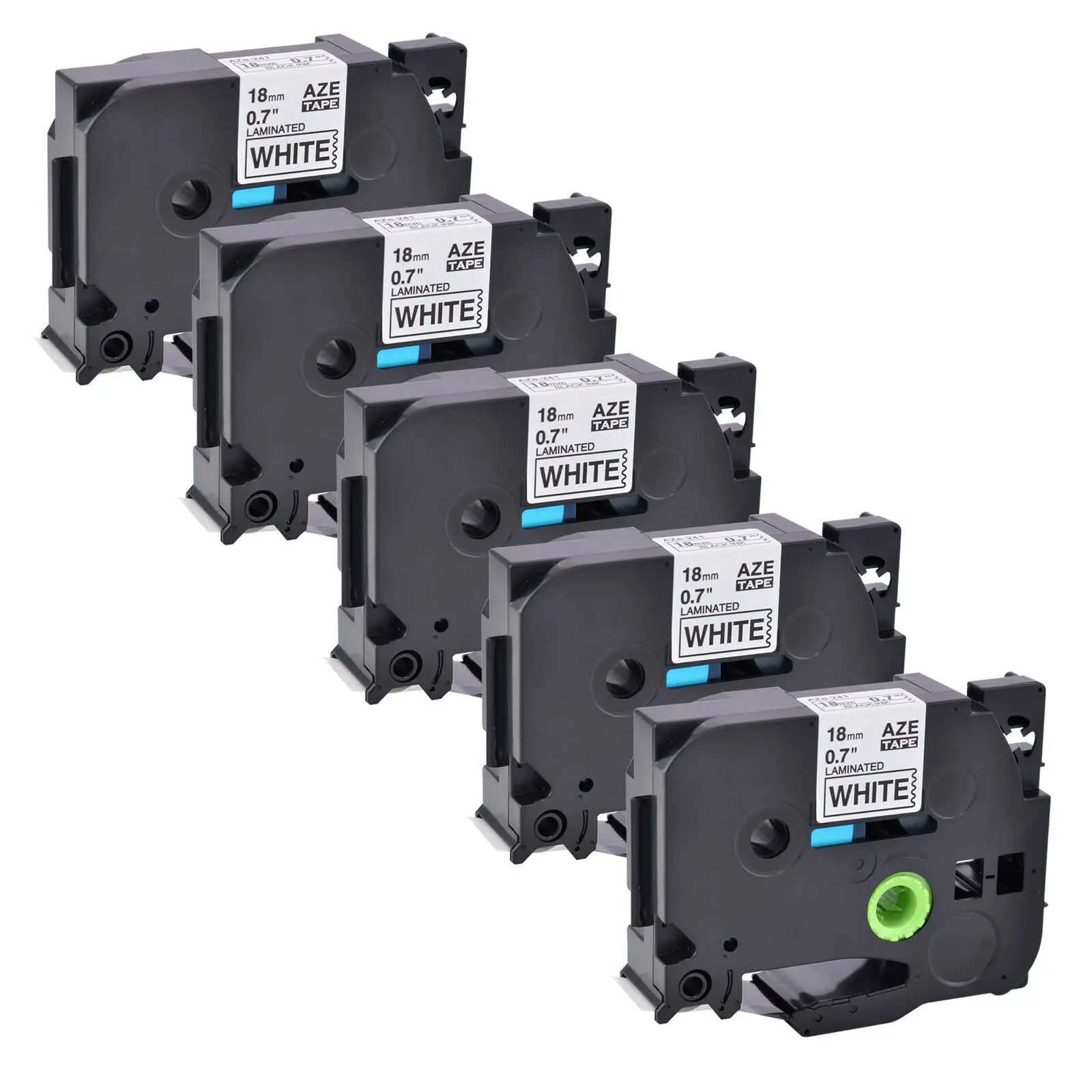 

4/5/6/10 Pcs Ribbons Black on White Label Tape Compatible with Brother P-Touch TZ-241 TZ-241 18mm for Brother Label Maker