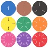 51Pcs EVA Round Shaped Fractions Circles Instrument Math Educational Toys Math Learning Tool Student Teaching Gifts 4