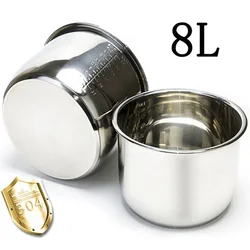 8L Rice Cooker Liner 304 Stainless Steel Rice Cooker Liner Pressure Cooker Double Bottom Liner Thicken