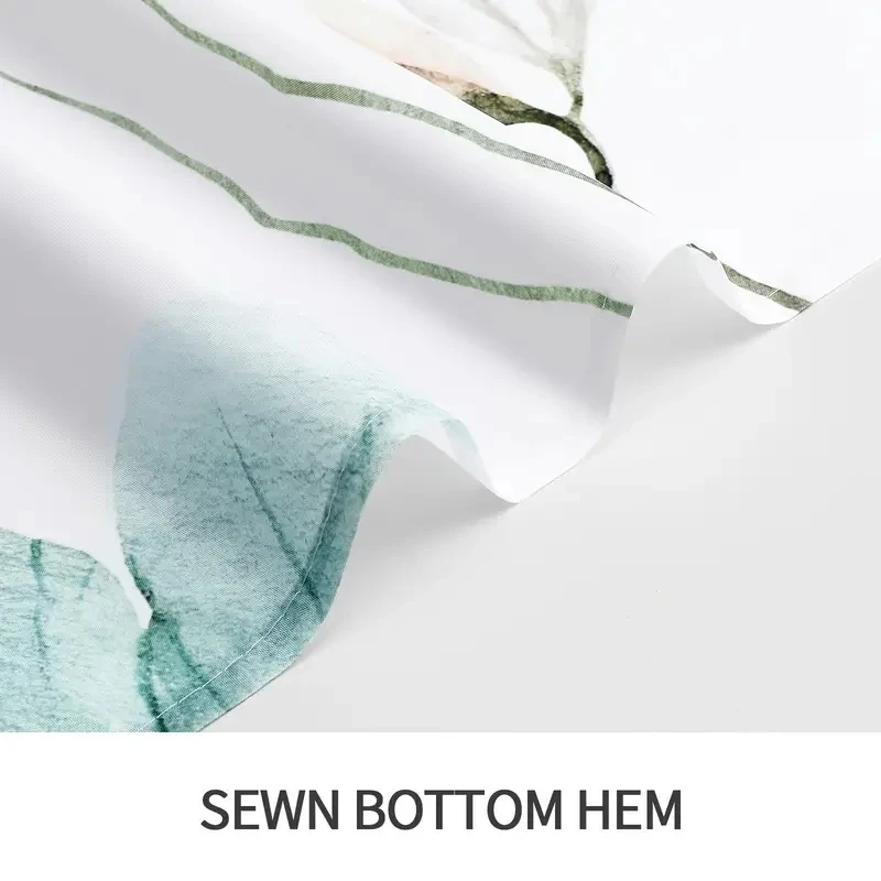 Modern Watercolor Floral Shower Curtain Set with Hooks-Waterproof and Minimalist Design for Bathroom 1pc shower curtains