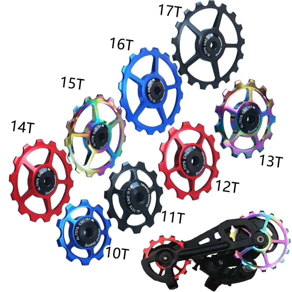 Garbaruk Derailleurwieltjes voor Shimano | 14-16 Tanden | 12-Voudig - rood Garbaruk Derailleurwieltjes voor Shimano | 14-16 Tanden | 12-Voudig - rood