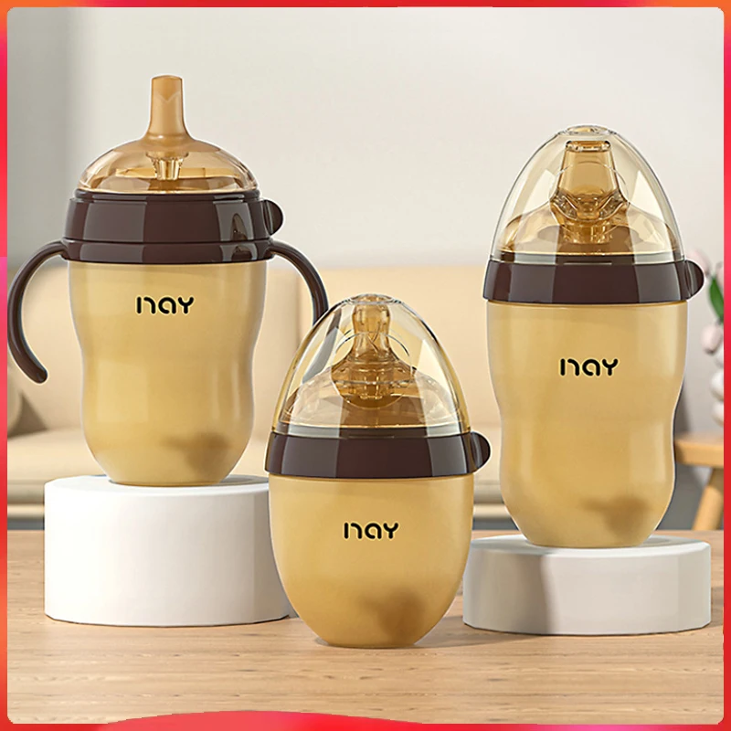 Full silicone milk bottle with wide caliber for newborn babies anti bloating anti choking drop soft 150ML 250ML