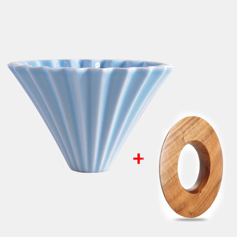 Handmade Ceramic Origami Coffee Dripper - Flower Shape Pour Over Filter Cup