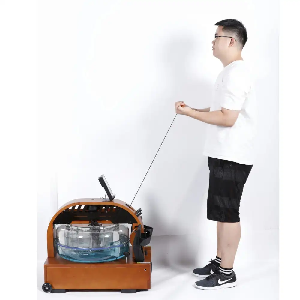 Rowing Machine-Foldable, Adjustable, Water Resistance, Stopwatch, Speed, Calories, Distance, Fitness, Exercise, Display, Heart