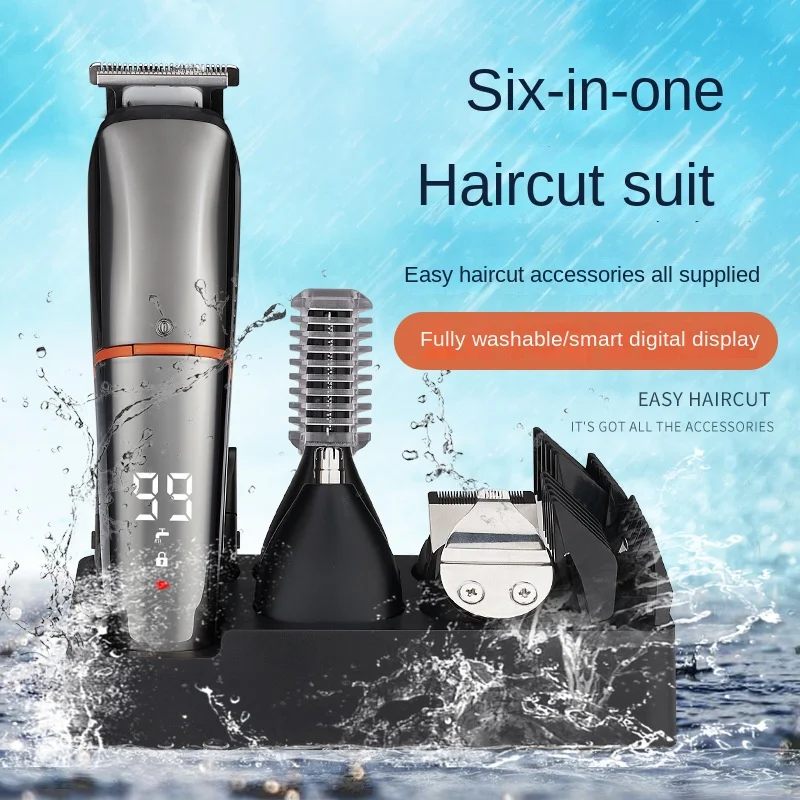 

Oil carving knife digital display multifunctional six-in-one electric scissors professional hair clipper