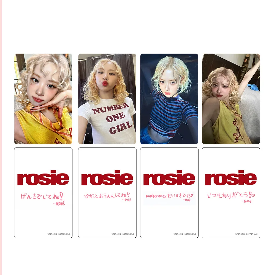 4-8PCS/Set KPOP Rosé Number One Girl Album Photo Card ROSE