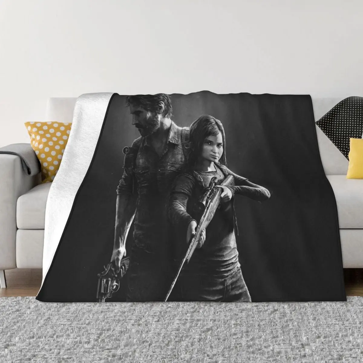 

The Last Of Us Movie Blankets Sofa Cover Coral Fleece Plush Printed Joel Ellie Throw Blanket for Bedding Outdoor Bedspreads