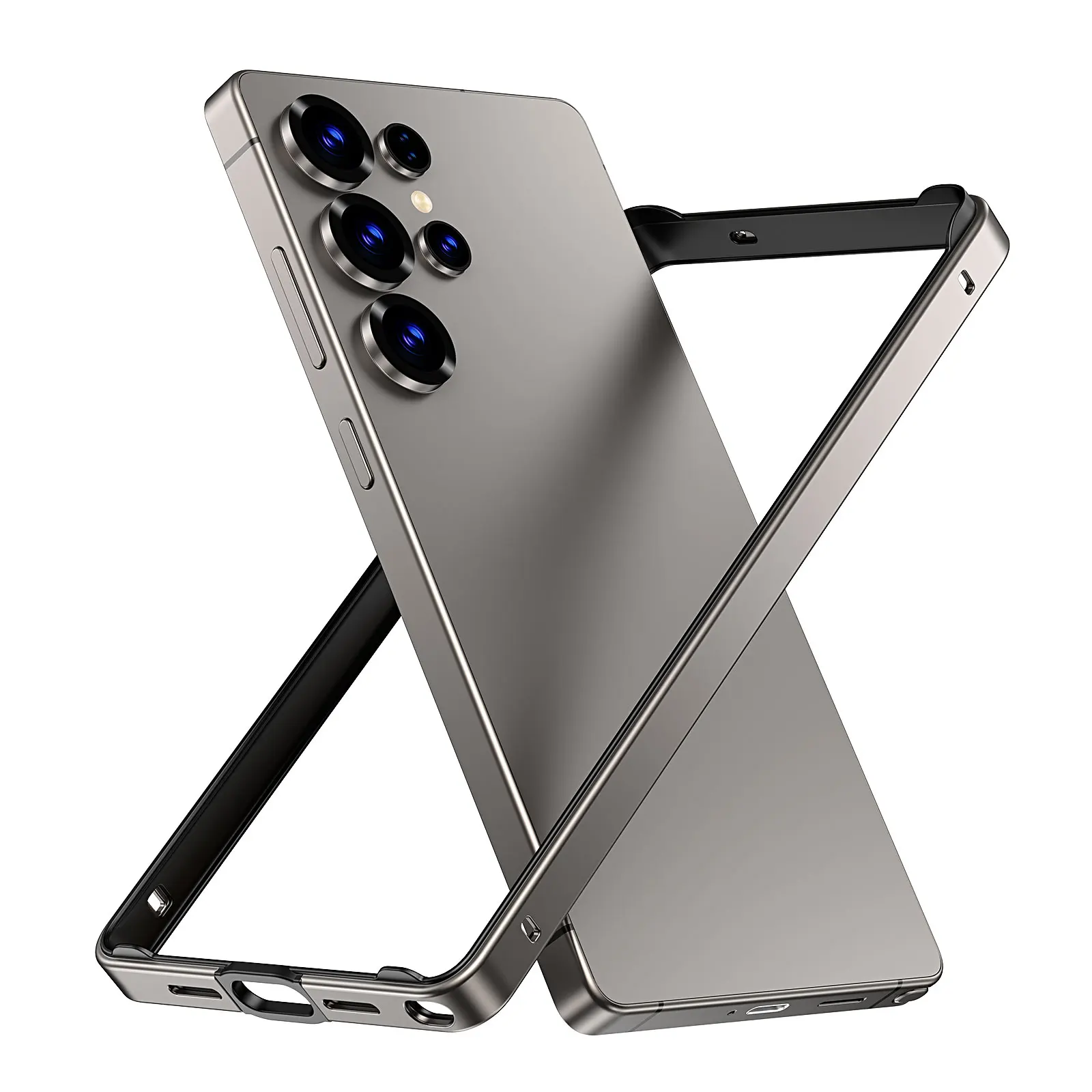 Hybrid Silicone Frame Aluminum Metal Bumper Case with Heat Dissipation - Premium Smartphone Protection Accessory