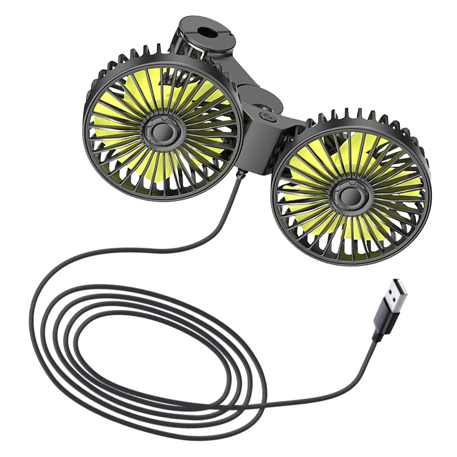 휴대용 자동차 냉각 선풍기, 조용한 자동차 좌석 머리 받침 선풍기, 3 단
