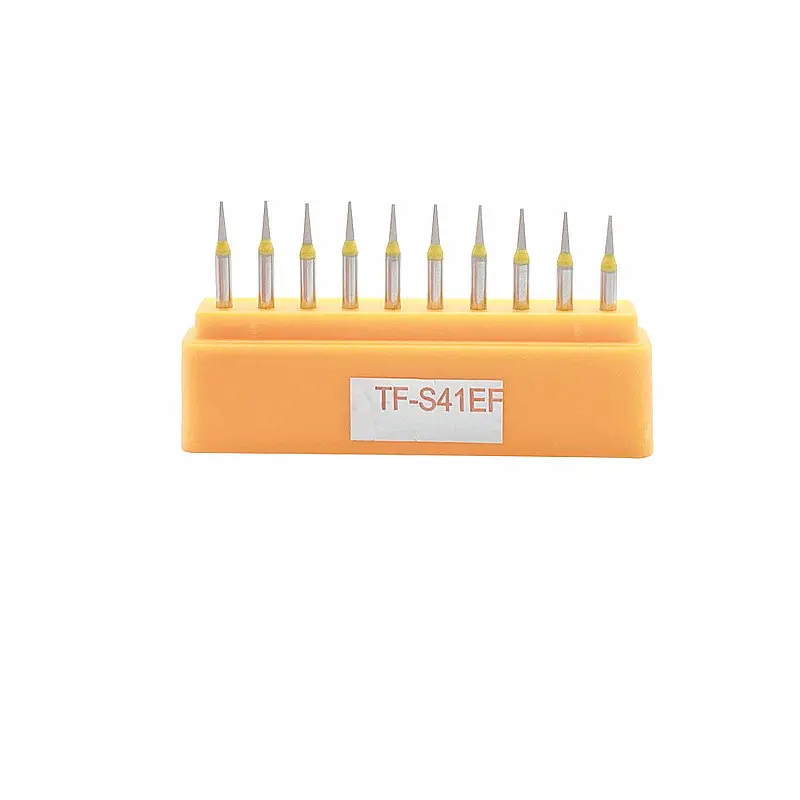 10pcs/Set Dental Diamond Burs FG Dia-burs Drill for High Speed Handpiece Dia 1.6mm Polishing Tools TC-09EF