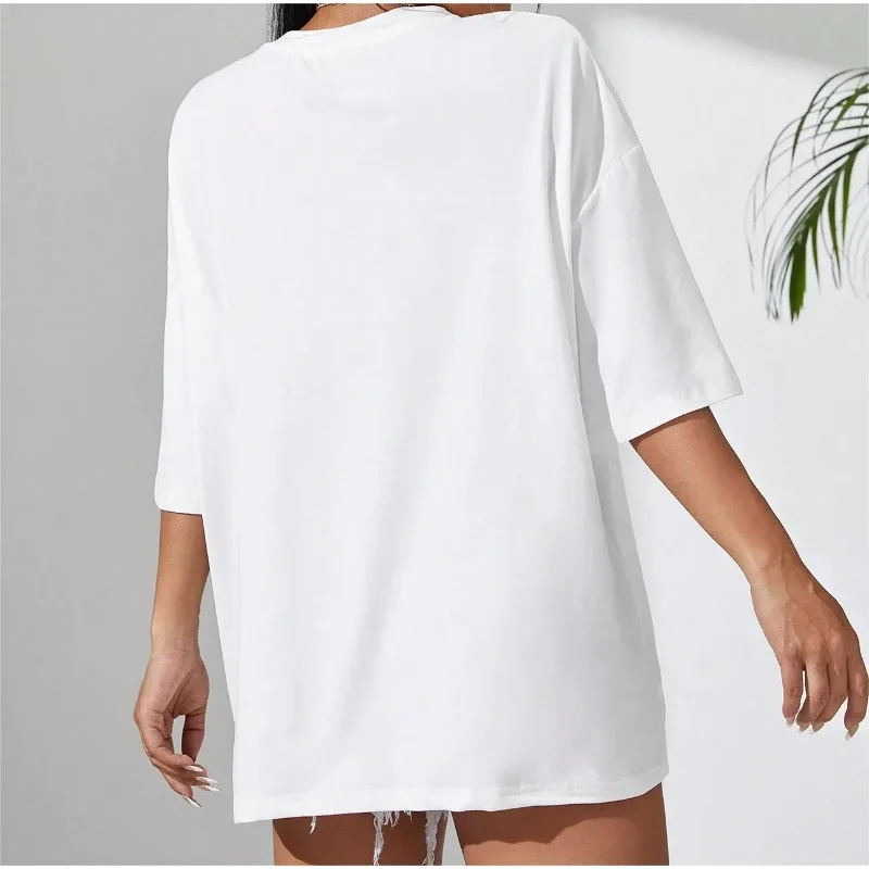 Summer Fashion Printed T Shirt Women's Party Bar T Shirt Vintage Harajuku Women's Swift Trend O-Neck Casual Short Sleeve Top 4