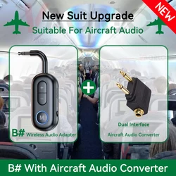 Wireless HiFi Stereo Audio Adapter with Mic - Bluetooth 5.3 Transmitter & Receiver, 3.5mm AUX Connection - V5.3 (B With AP Converter)
