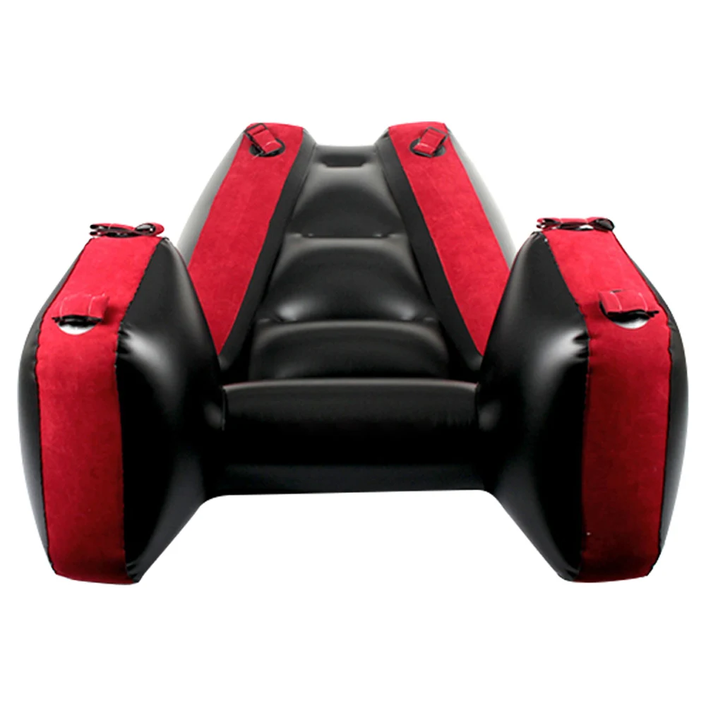Adult Games Flocking PVC Sex Furniture Aid Sex Tools For Couples Women Sex Chair Bed With Straps Split Leg Sofa Mat Inflatable 1