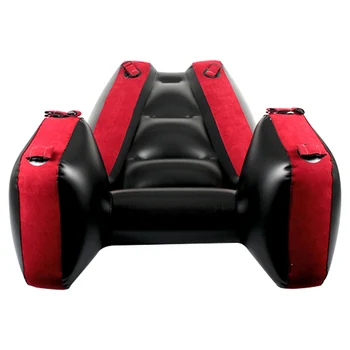 Adult Games Flocking PVC Sex Furniture Aid Sex Tools For Couples Women Sex Chair Bed With Straps Split Leg Sofa Mat Inflatable 1