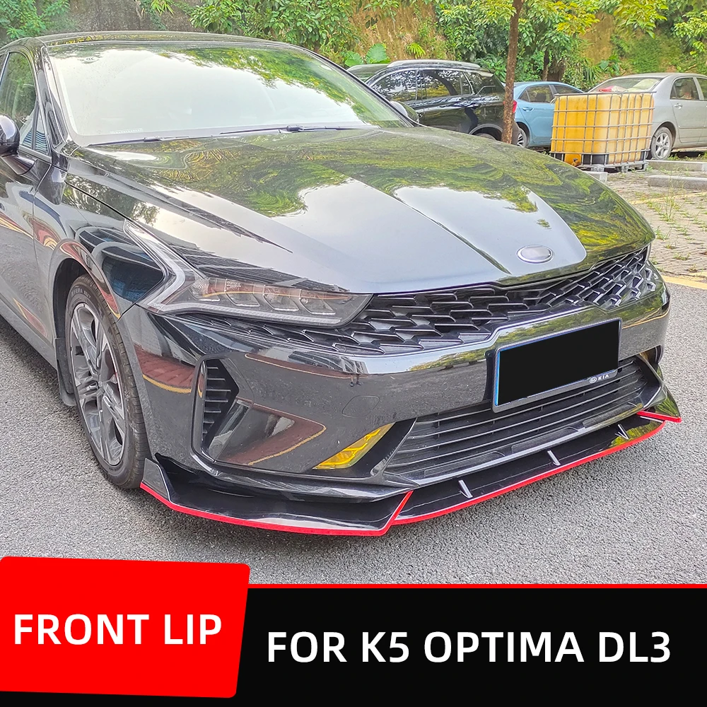 

For Kia K5 Optima DL3 2020 2021 Car Front Bumper Splitter Lip Chin Spoiler Body Kit Diffuser Protector Exterior Accessories Part