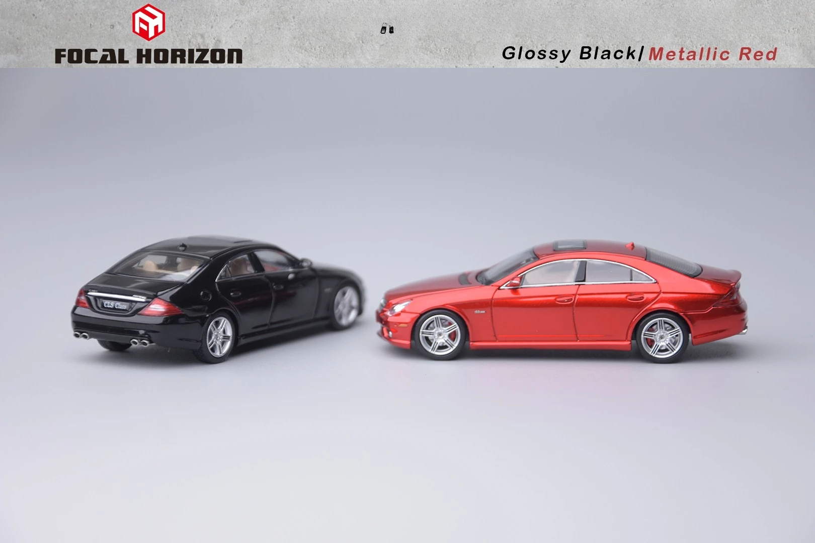 포칼 호라이즌 FH 1:64 CLS 63 Mk1 C219 글로시 블랙/레드 다이캐스트 모델카