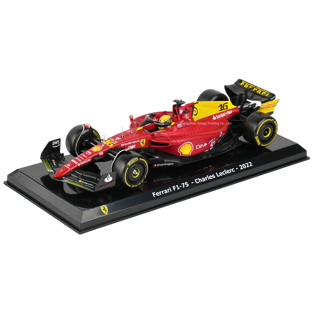 Bburago 1:24 ferrari F1-75 f1 raing abu dhabi Grand Prix 2022 Charles Leclerc Formel Auto statische Druckguss legierung Modell