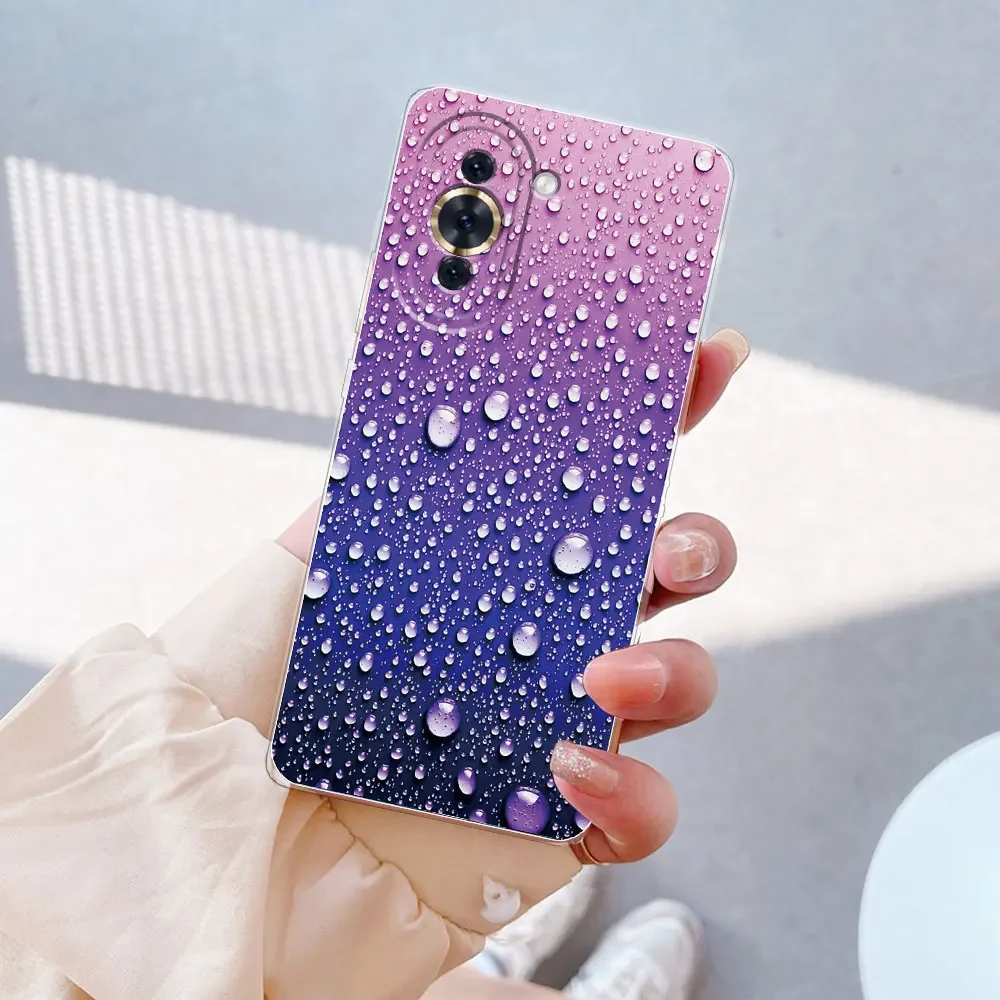 Stylish Soft Silicone Clear Marble Case - Fashionable Bumper Cover for Huawei Nova 10 Series Phones