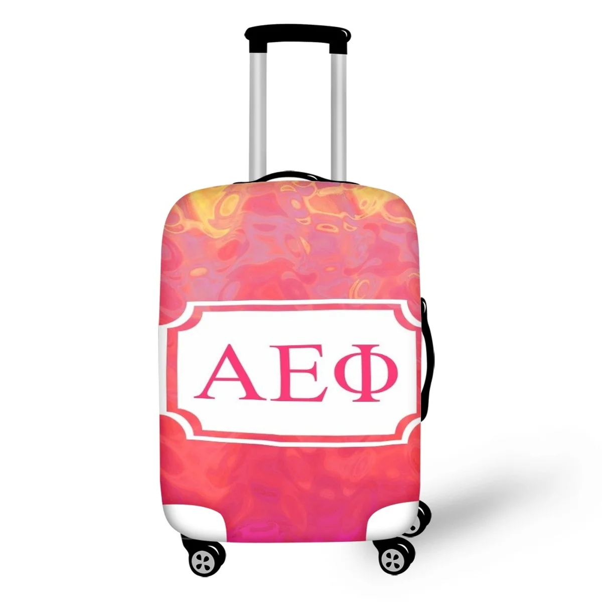 

FORUDESIGNS Alpha Epsilon Phi Word Luggage Cover Protector Large Stylish Travel Suitcase Covers Utility Trolley Case Protective