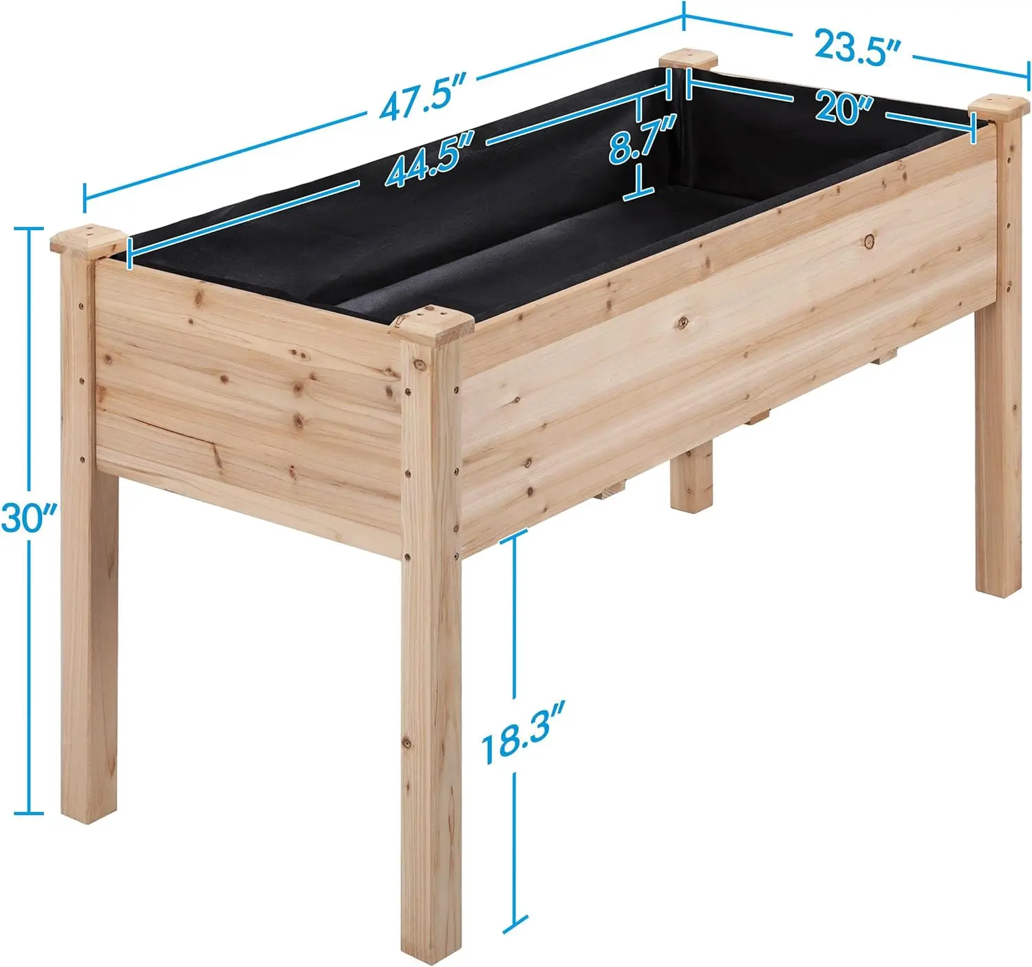 Elevated wooden planter box photo 3