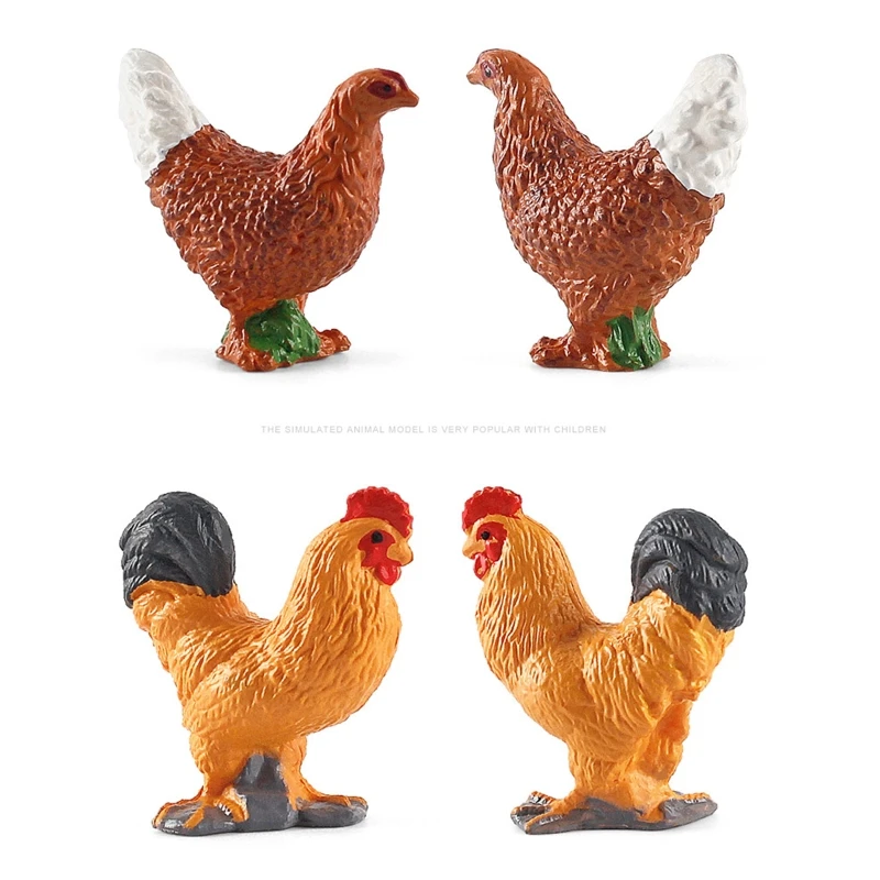 Plastic Miniature Animals Fairy Farm Mini Animal Realistic Micro Tiny Animals Figurines Set for Toddler Birthday Present 6