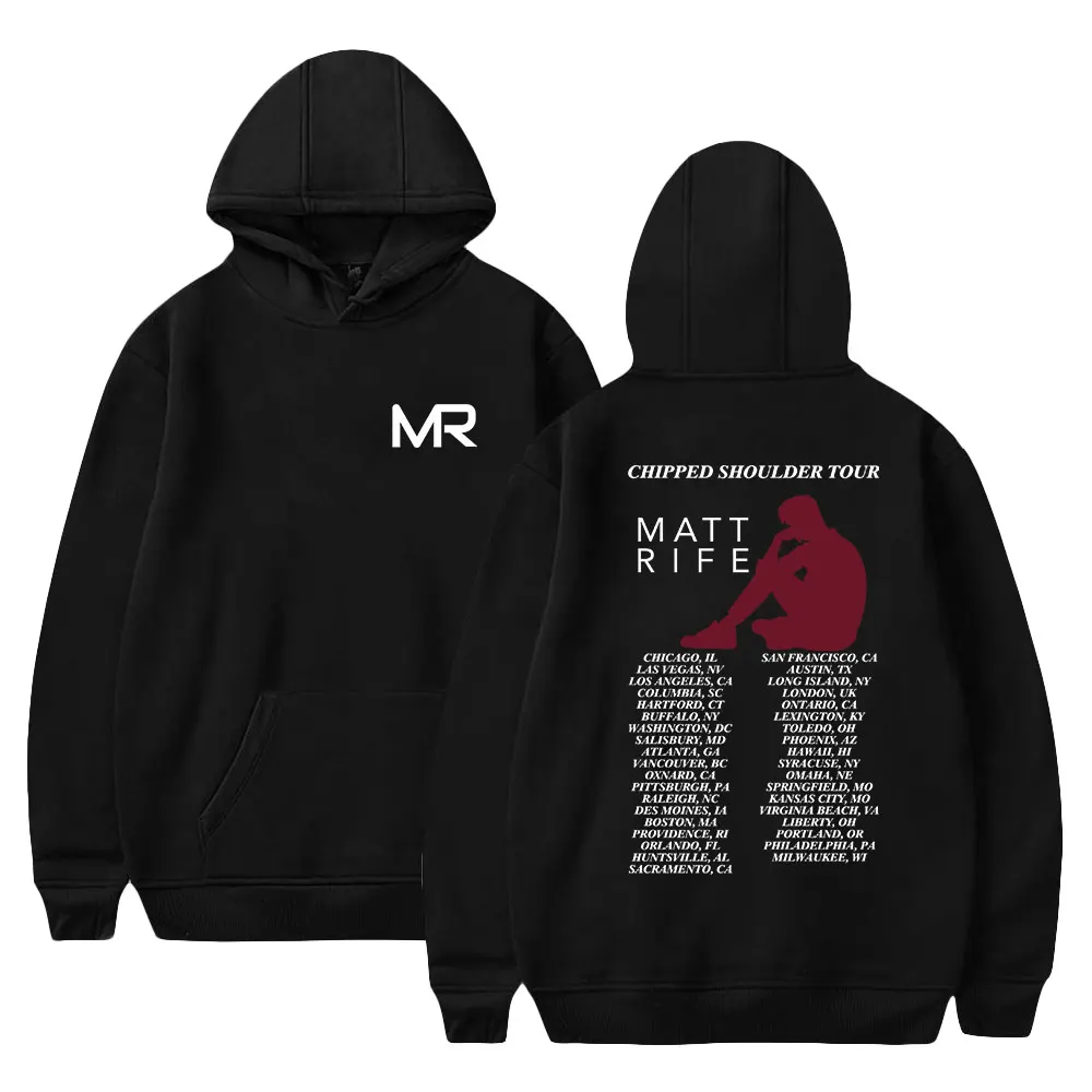 thumbnail image 1 of Sudadera con capucha de Matt Rife 2023 con estampado de la gira Chipped Shoulder, unisex, divertida, ropa de calle, 1 of 4