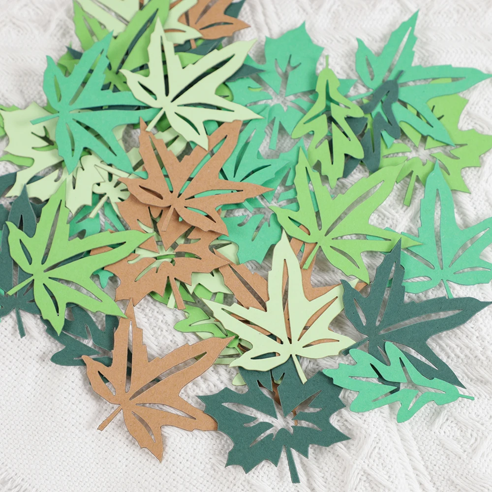 100Pc Branch Leaf Round Paper Confetti For Kids Birthday Party Baby Shower Gender Reveal Wedding Party Decoration paper confetti,party decorations,wedding decor supplies