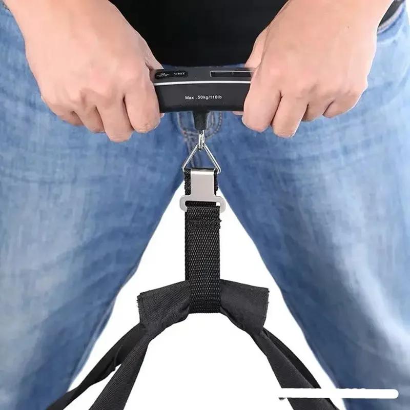 휴대용 체중계 디지털 LCD 디스플레이 전자 수하물 걸이 여행 가방, 수하물 가방 무게추 체중계, 110lb/50kg